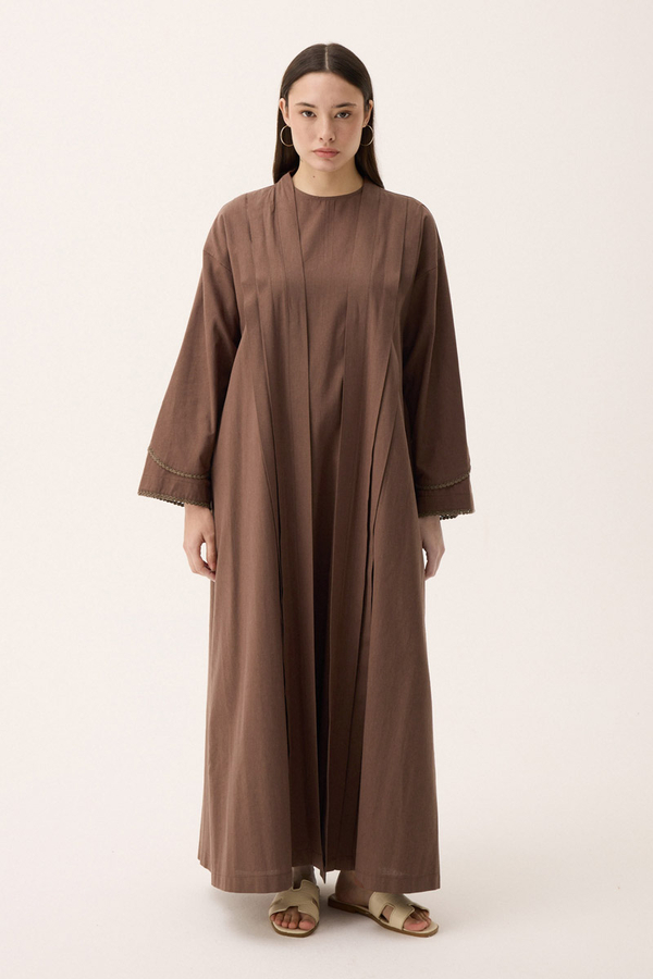 Mayda Abaya Takım Kahverengi - 3