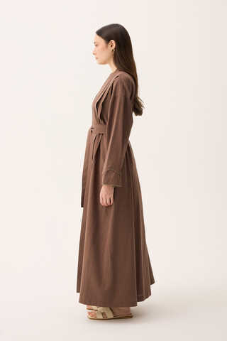 Mayda Abaya Takım Kahverengi - 4