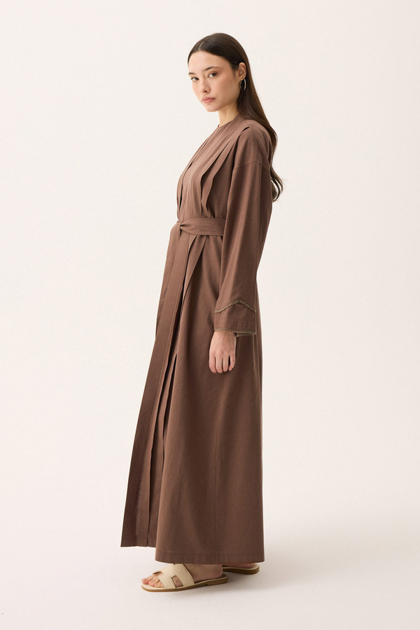Mayda Abaya Takım Kahverengi - 12