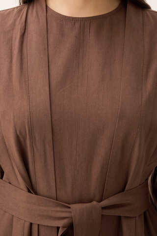 Mayda Abaya Takım Kahverengi - 8