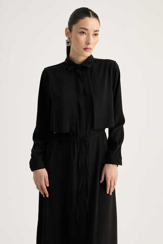 Medina Silk Dress Black  - 2