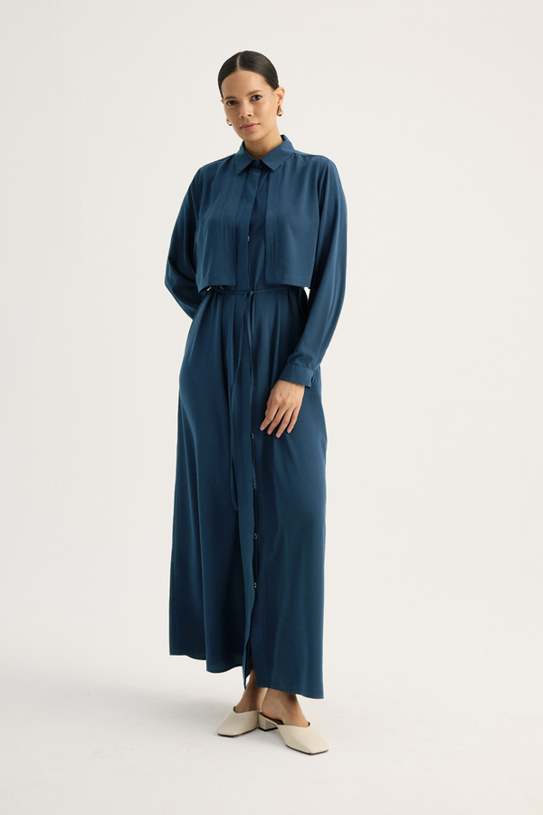 Medina Silk Dress Indigo 