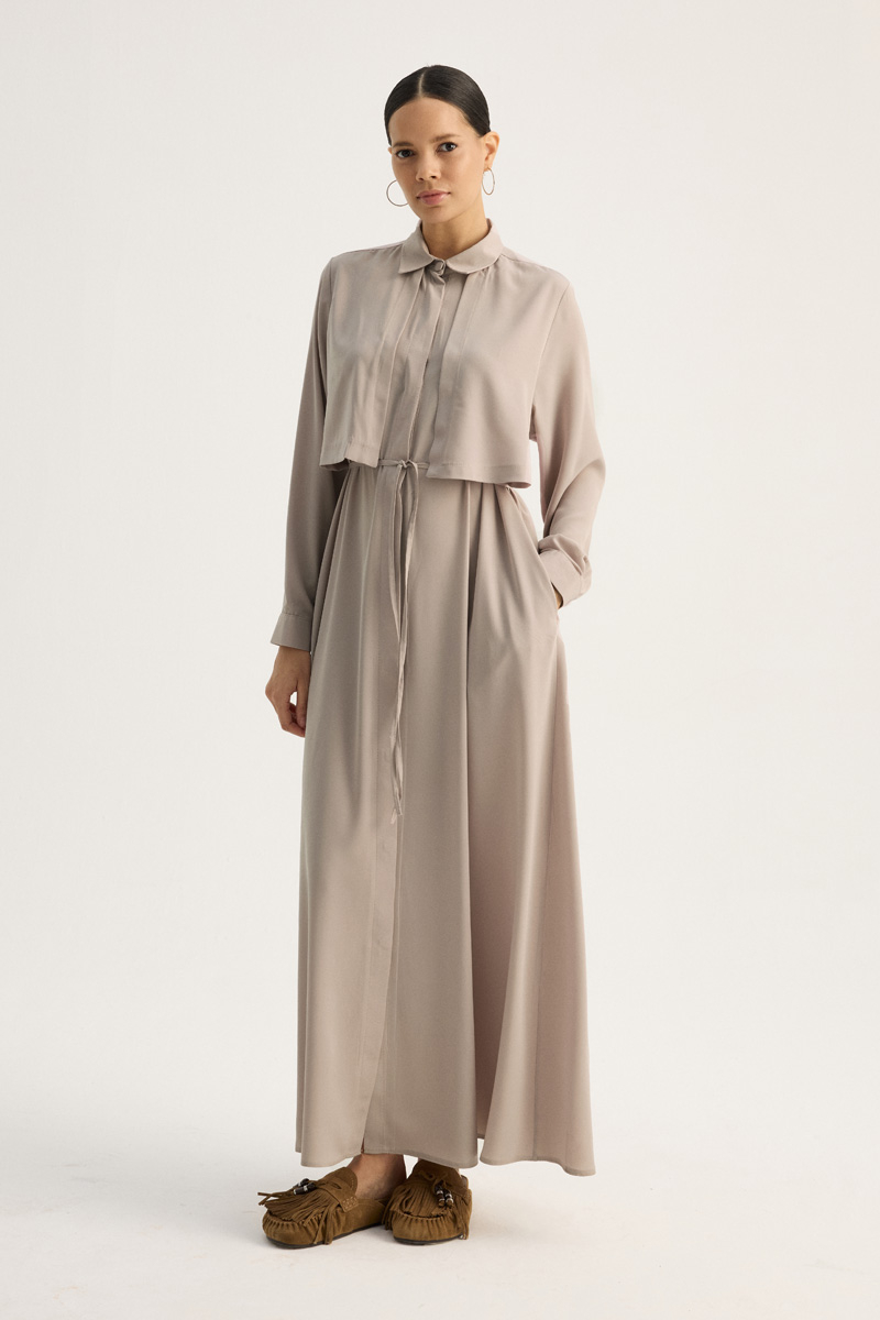 Medina Silk Dress Stone