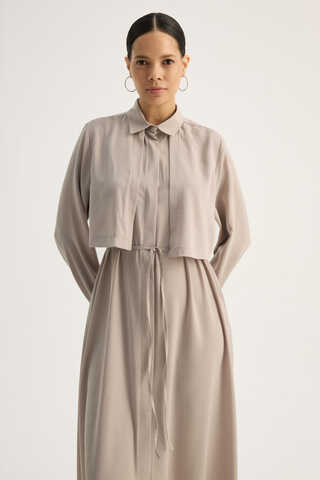 Medina Silk Dress Stone - 2
