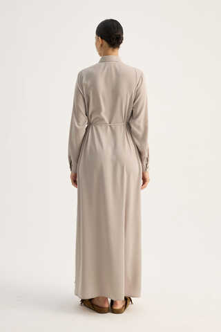 Medina Silk Dress Stone - 11