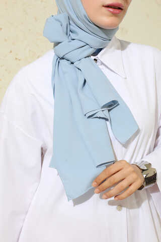 Medina Silk Shawl Baby Blue - 5