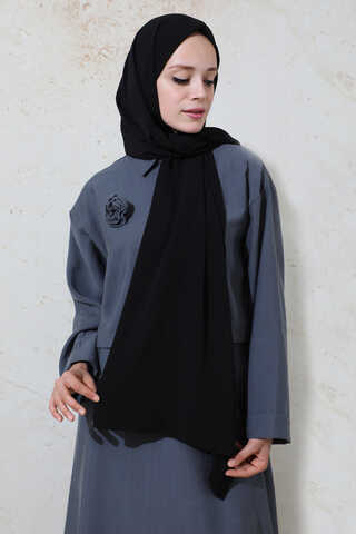 Medina Silk Shawl Black - 4
