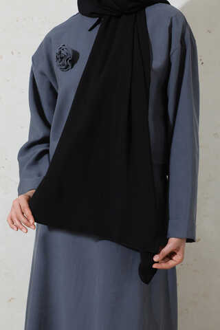 Medina Silk Shawl Black - 3