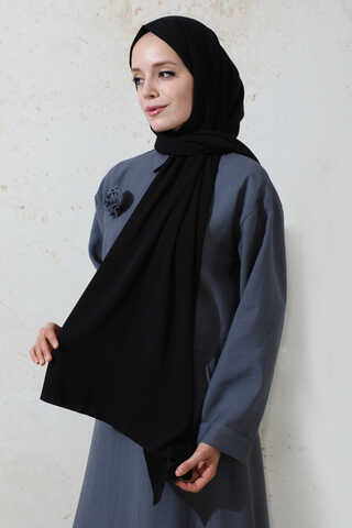 Medina Silk Shawl Black - 2