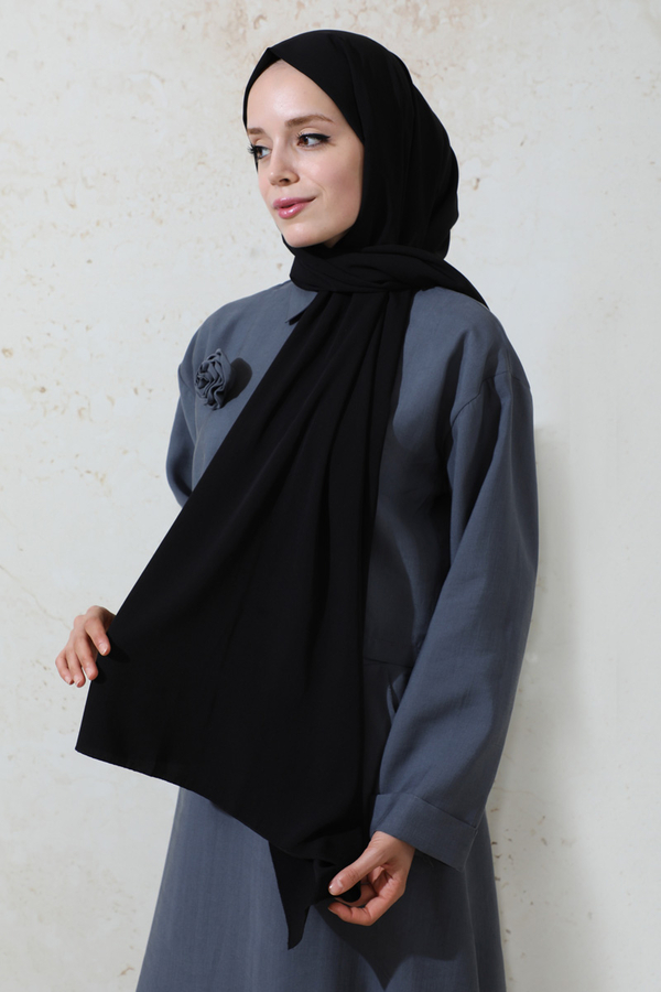Medina Silk Shawl Black - 2