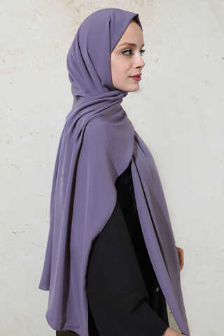 Medina Silk Shawl Dark Lilac - 3
