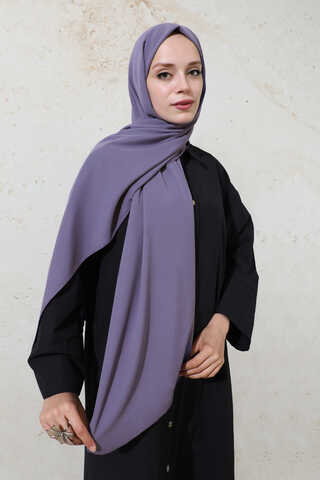 Medina Silk Shawl Dark Lilac - 2