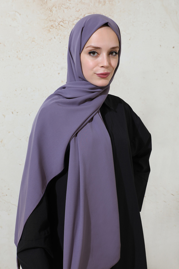 Medina Silk Shawl Dark Lilac - 4