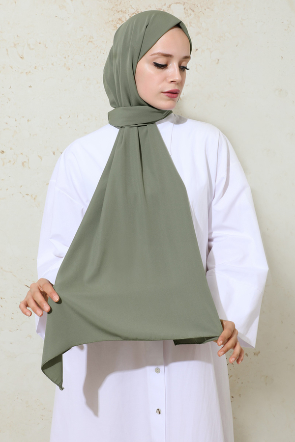 Medina Silk Shawl Khaki - 2