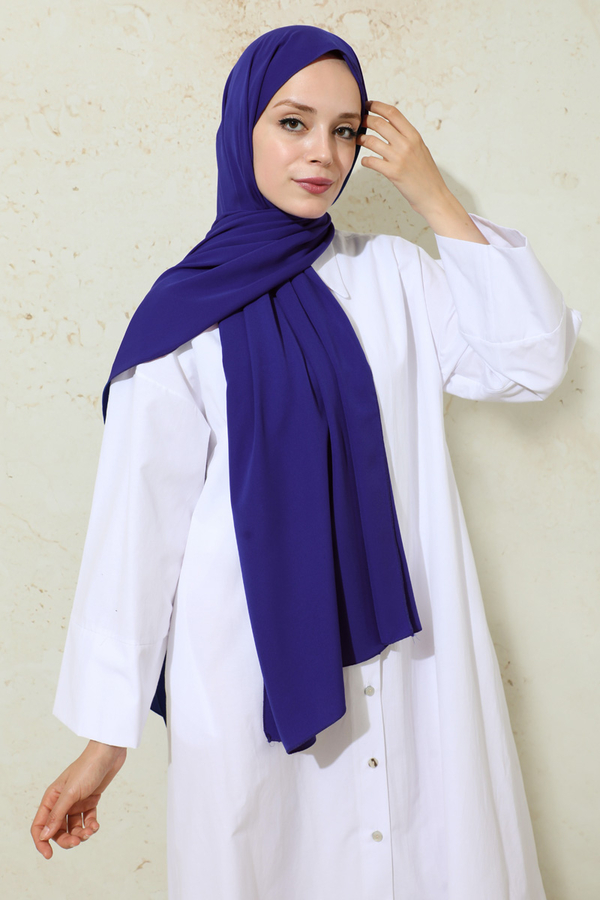 Medina Silk Shawl Navy blue - 2