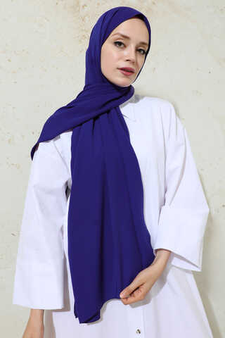 Medina Silk Shawl Navy blue - 1