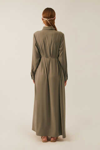 Medine İpeği Elbise Toprak - 9