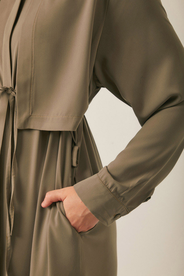 Medine İpeği Elbise Toprak - 5