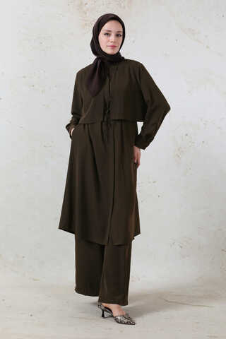 Medine İpeği Rüzgarlıklı Takım Acı Kahve - 1