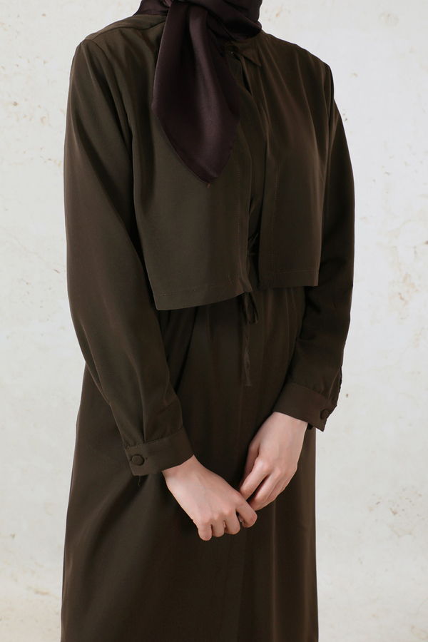 Medine İpeği Rüzgarlıklı Takım Acı Kahve - 8