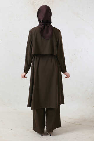 Medine İpeği Rüzgarlıklı Takım Acı Kahve - 10