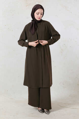Medine İpeği Rüzgarlıklı Takım Acı Kahve - 5