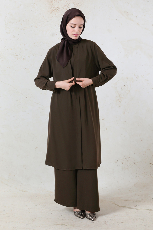 Medine İpeği Rüzgarlıklı Takım Acı Kahve - 5