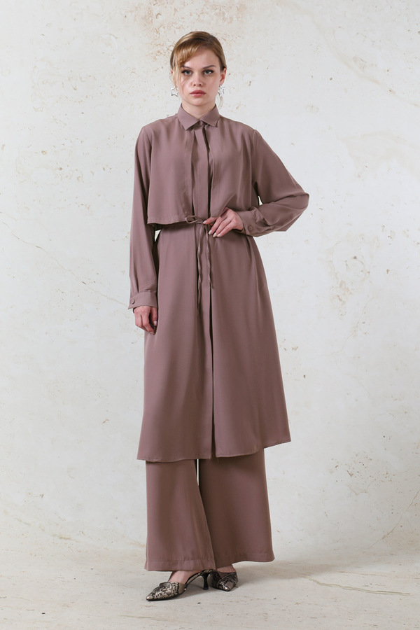 Medine İpeği Rüzgarlıklı Takım Gül Kurusu - 4