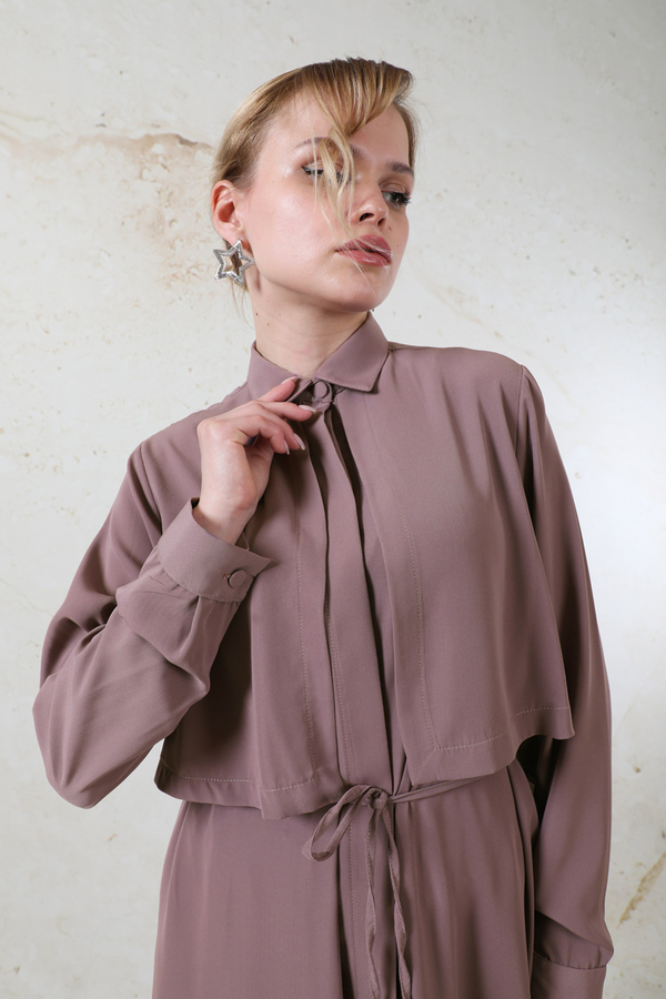 Medine İpeği Rüzgarlıklı Takım Gül Kurusu - 8