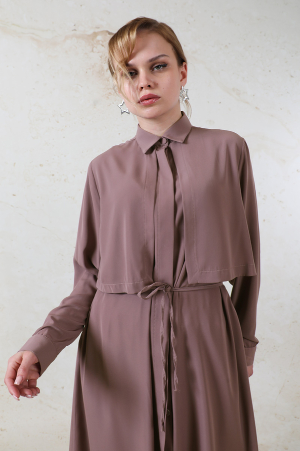 Medine İpeği Rüzgarlıklı Takım Gül Kurusu - 2