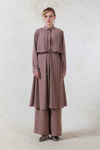 Medine İpeği Rüzgarlıklı Takım Gül Kurusu - 1