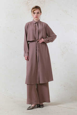 Medine İpeği Rüzgarlıklı Takım Gül Kurusu - 4