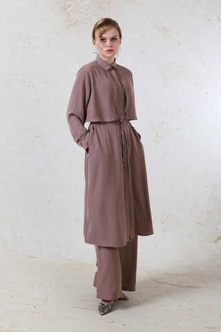 Medine İpeği Rüzgarlıklı Takım Gül Kurusu - 6