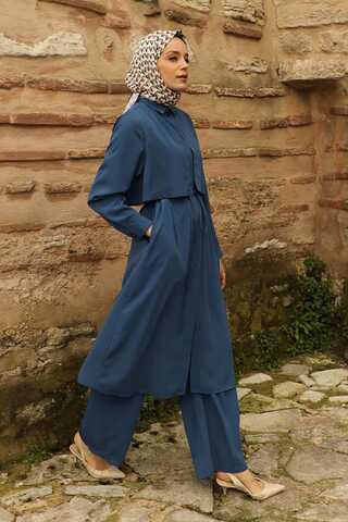 Medine İpeği Rüzgarlıklı Takım İndigo - 6