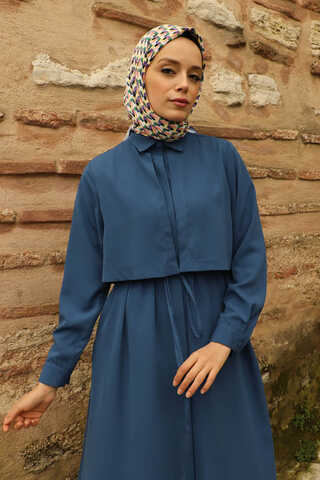 Medine İpeği Rüzgarlıklı Takım İndigo - 9