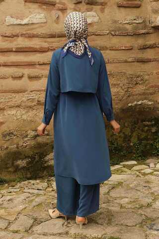 Medine İpeği Rüzgarlıklı Takım İndigo - 11