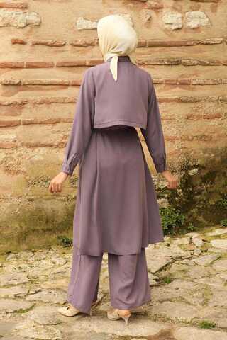 Medine İpeği Rüzgarlıklı Takım Lila - 10
