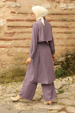 Medine İpeği Rüzgarlıklı Takım Lila - 9