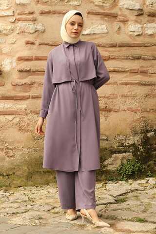Medine İpeği Rüzgarlıklı Takım Lila - 1