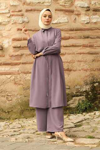 Medine İpeği Rüzgarlıklı Takım Lila - 4