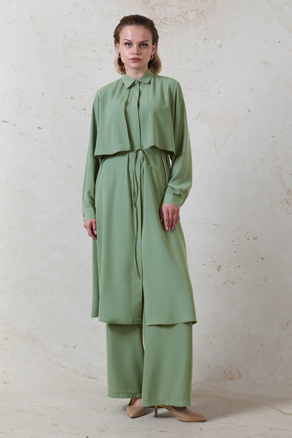 Medine İpeği Rüzgarlıklı Takım Mint 