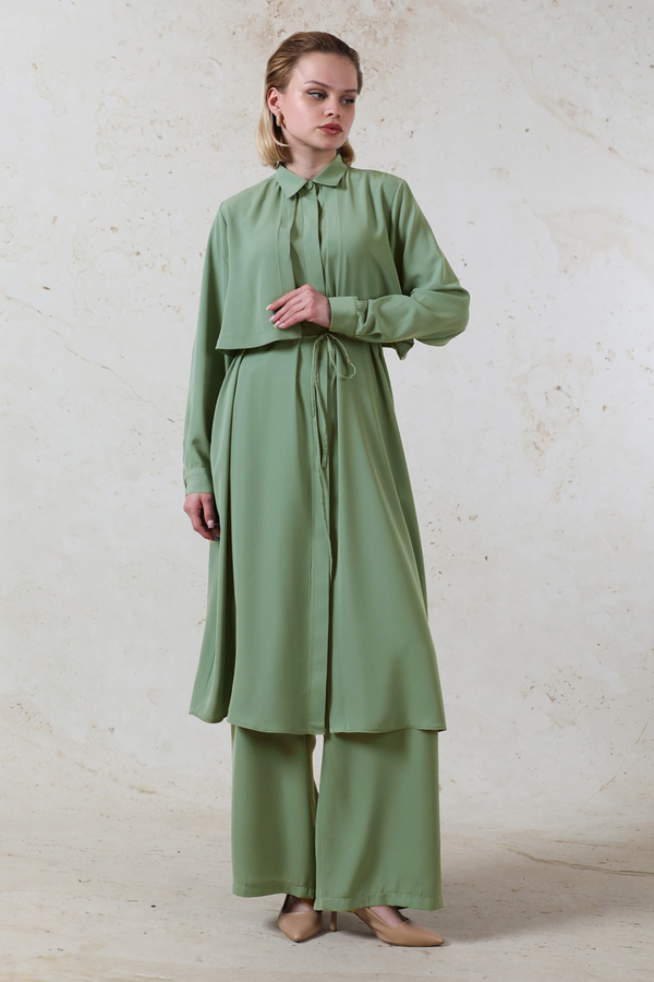 Medine İpeği Rüzgarlıklı Takım Mint - 2