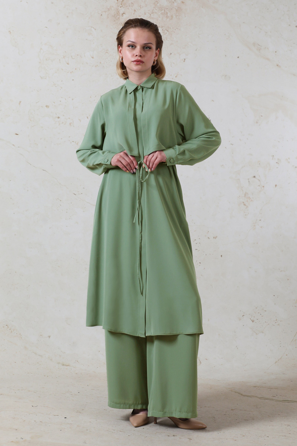 Medine İpeği Rüzgarlıklı Takım Mint - 3
