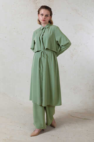 Medine İpeği Rüzgarlıklı Takım Mint - 4