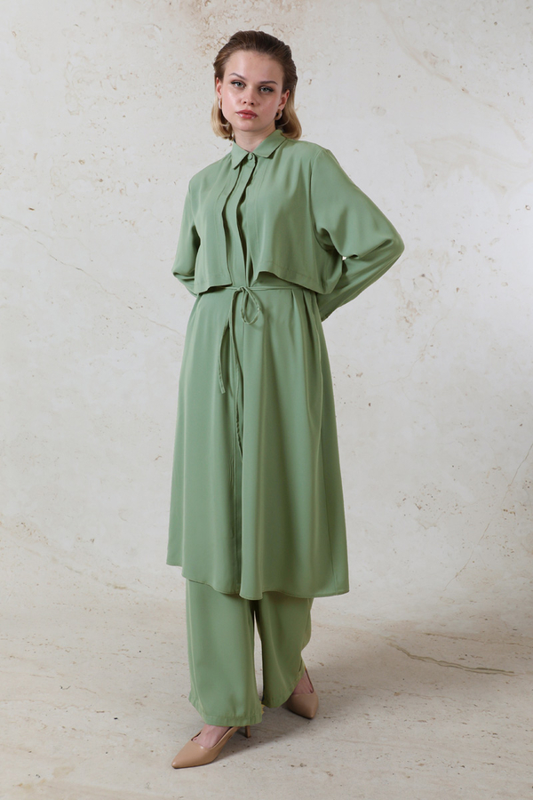 Medine İpeği Rüzgarlıklı Takım Mint - 4