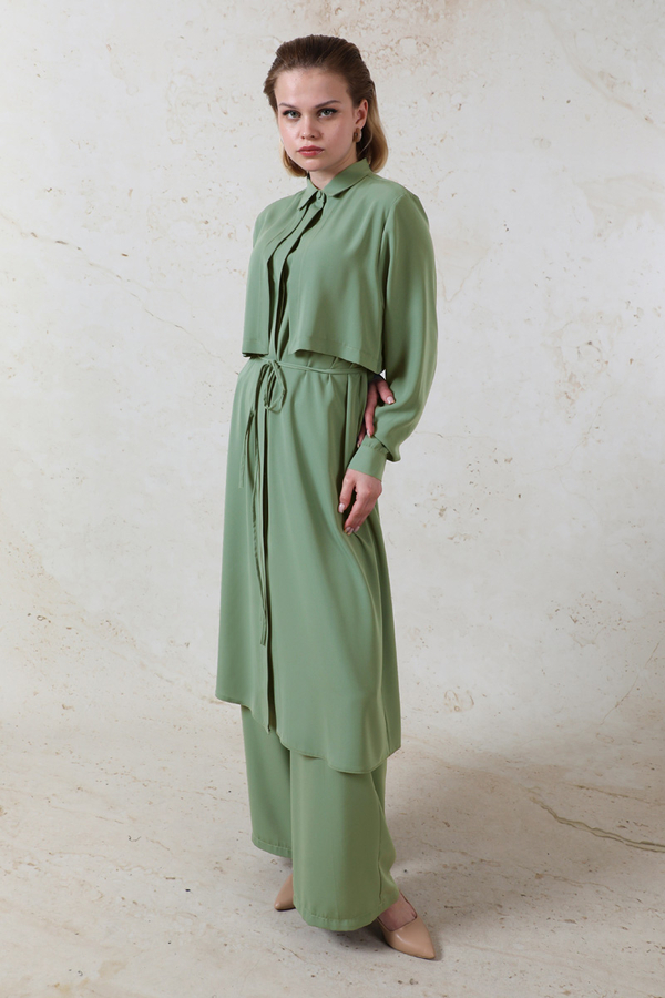 Medine İpeği Rüzgarlıklı Takım Mint - 5