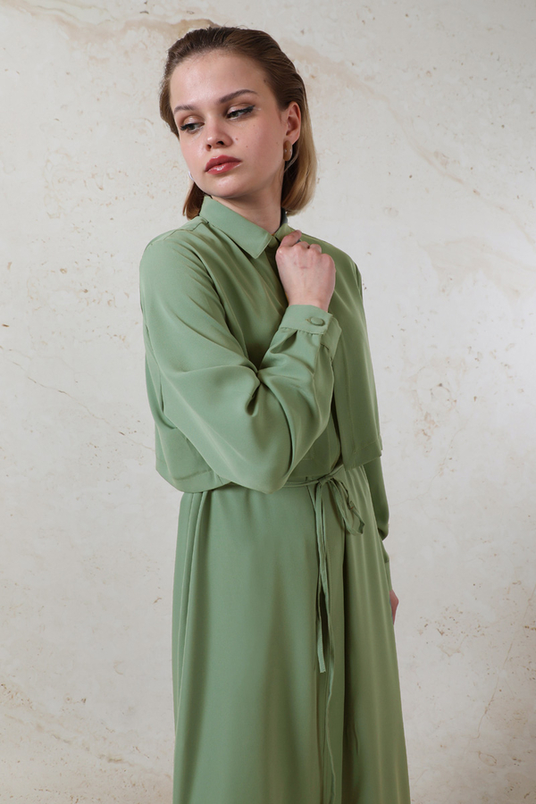 Medine İpeği Rüzgarlıklı Takım Mint - 6