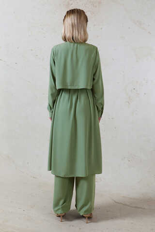 Medine İpeği Rüzgarlıklı Takım Mint - 8