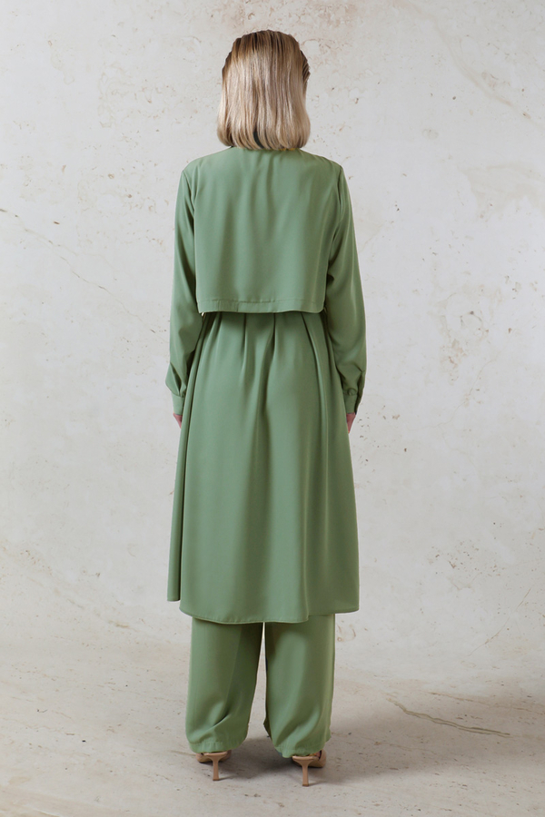 Medine İpeği Rüzgarlıklı Takım Mint - 8