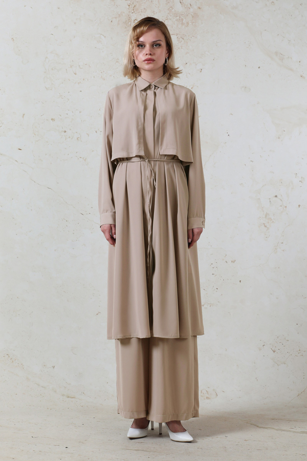 Medine İpeği Rüzgarlıklı Takım Vizon - 1